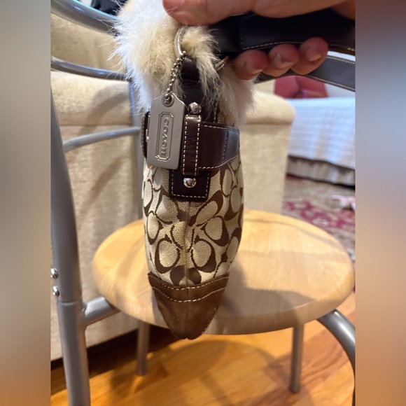 Vintage Coach Signature Shearling Duffle With Suede Bottom - Picture 8 of 17